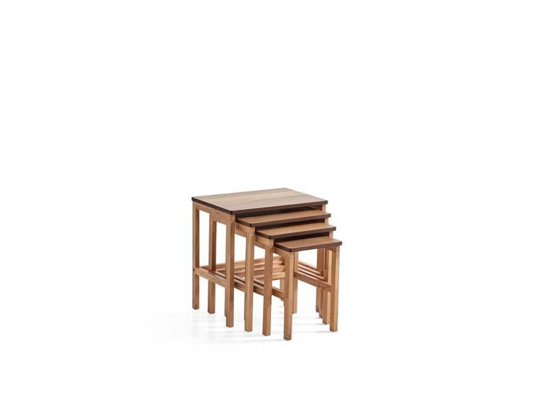 133 Ahşap 4'lü Zigon Sehpa Seti