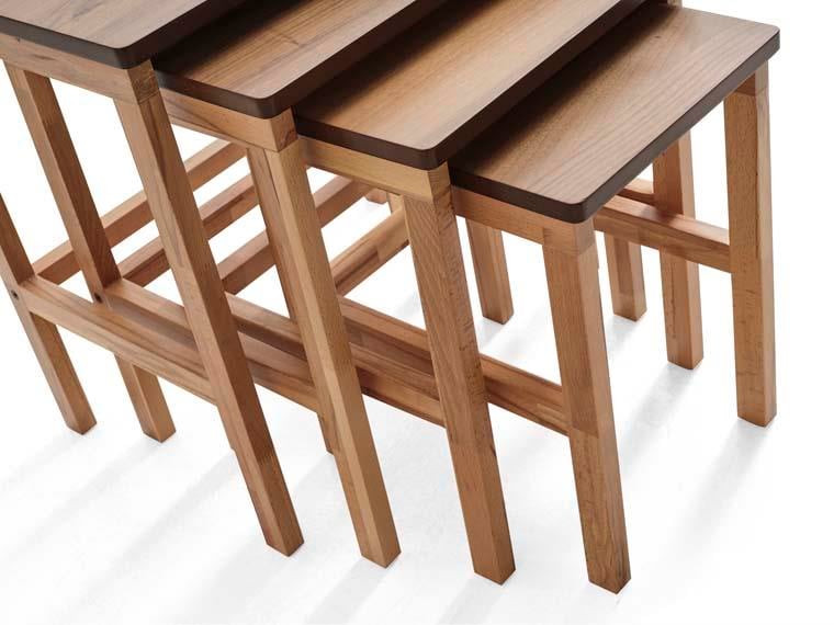 133 Ahşap 4'lü Zigon Sehpa Seti