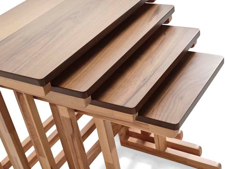 134 Ahşap 4'lü Zigon Sehpa Seti