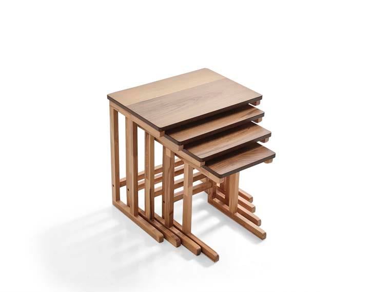 134 Ahşap 4'lü Zigon Sehpa Seti