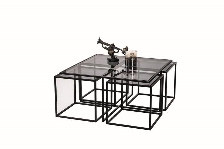 138 Siyah Orta Sehpa Seti