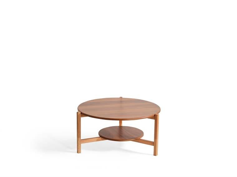 206 Orta Sehpa Doğal Ahşap Gövde Ahşap Ayaklı