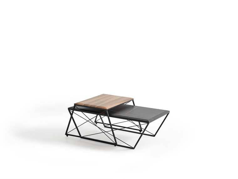 211 Orta Sehpa Doğal Ahşap Gövde Ahşap Ayaklı