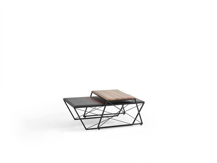 211 Orta Sehpa Doğal Ahşap Gövde Ahşap Ayaklı