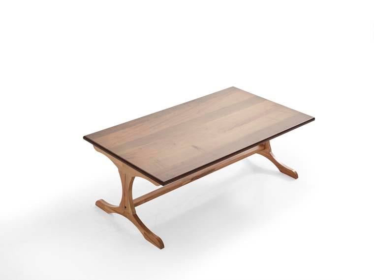 224 Orta Sehpa Doğal Ahşap Gövde Ahşap Ayaklı