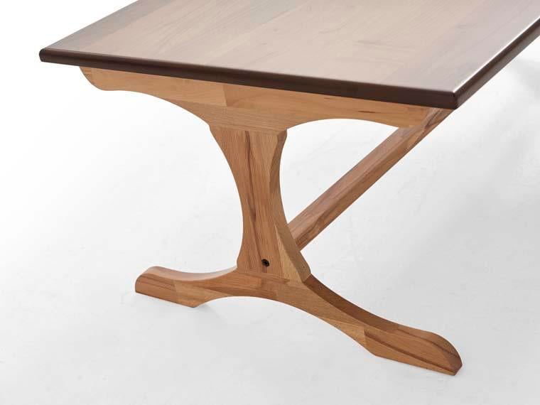 224 Orta Sehpa Doğal Ahşap Gövde Ahşap Ayaklı