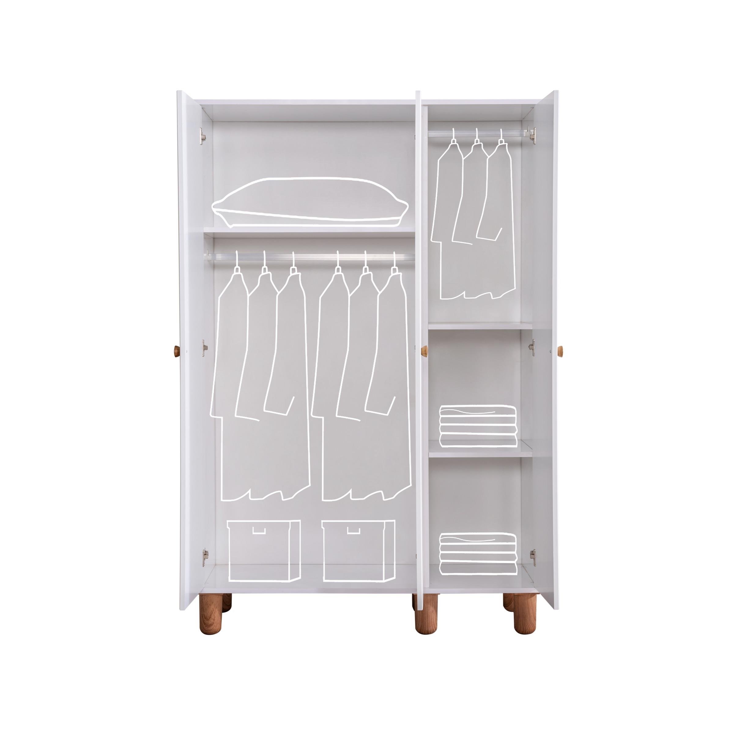 Bohem Genç Odası 3 Kapılı Dolap 