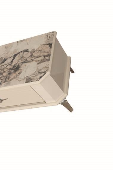 Clas Beyaz-Gümüş Çekmeceli Tv Ünitesi