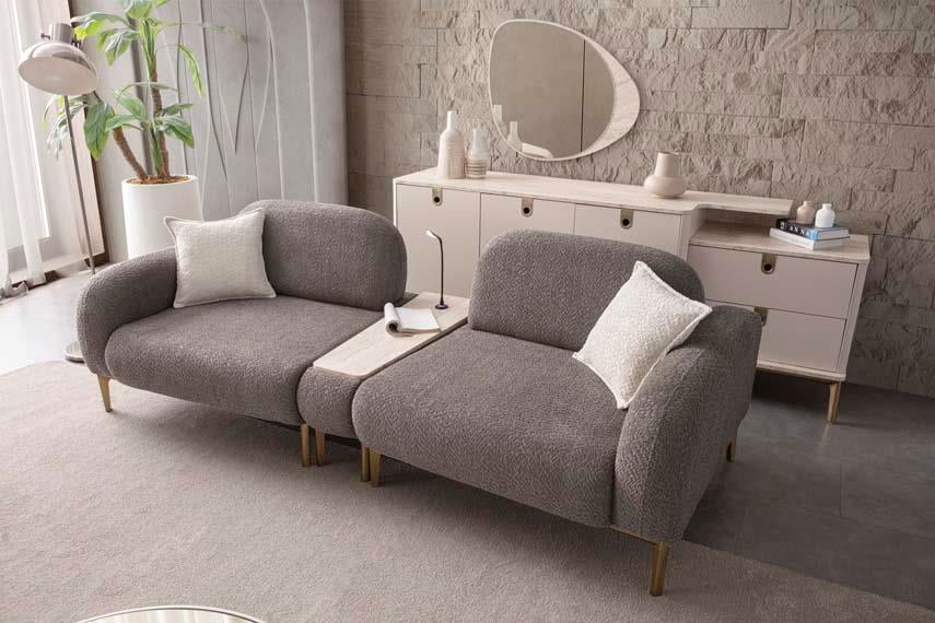 Cupra Ahşap Iskeletli Yataklı Koltuk Takımı