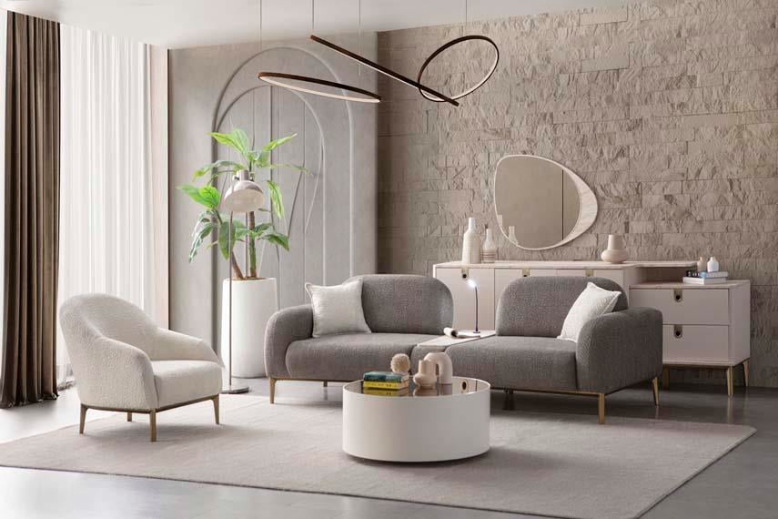 Cupra Ahşap Iskeletli Yataklı Koltuk Takımı