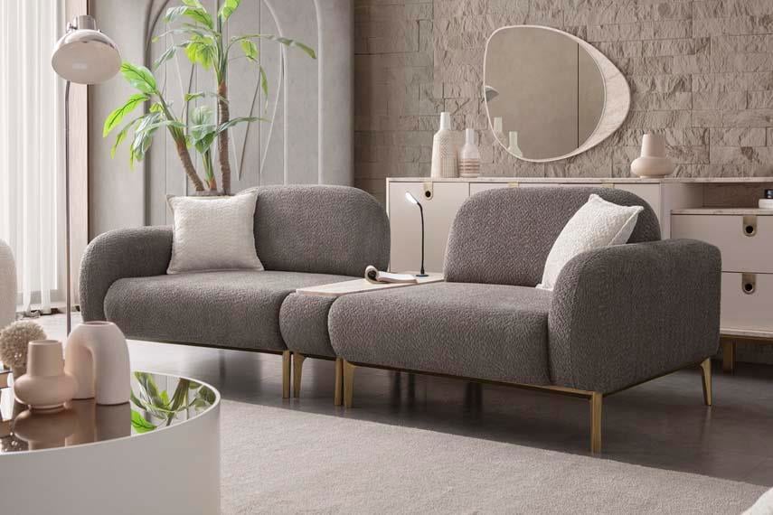 Cupra Ahşap Iskeletli Yataklı Koltuk Takımı