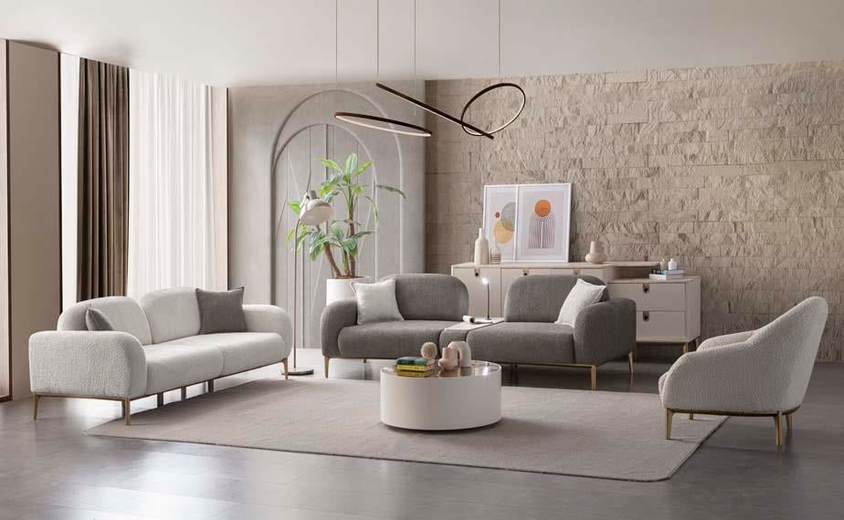 Cupra Ahşap Iskeletli Yataklı Koltuk Takımı