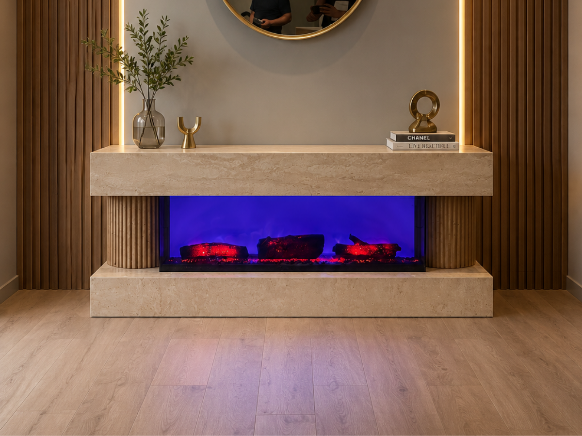 Marmo Mdf Travarten ve Bluetoothlu Tv Ünitesi