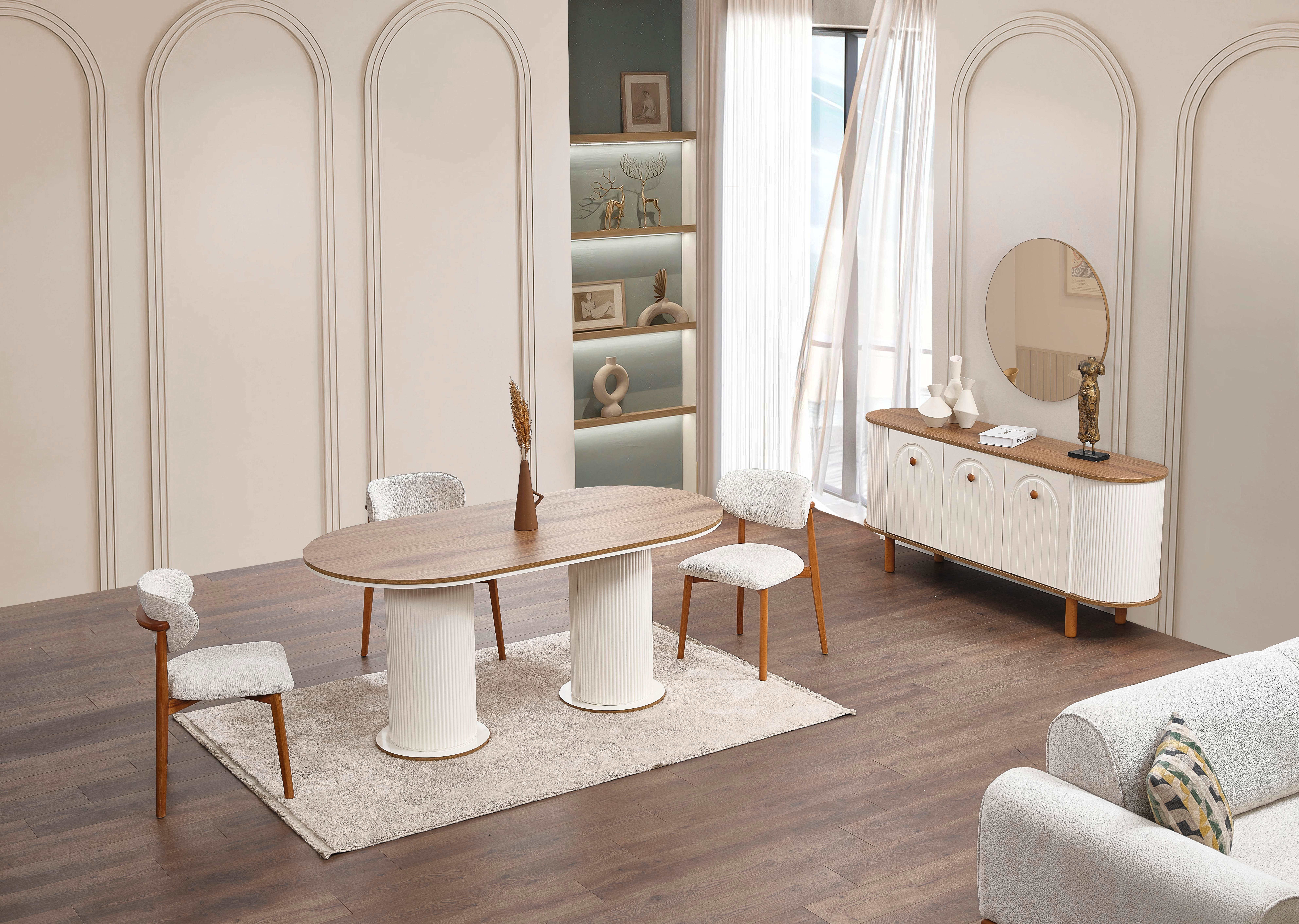 Oslo Mdf Yemek Odası Takımı