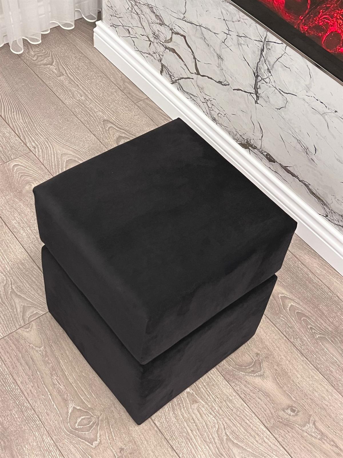 Rectangle Siyah Puf