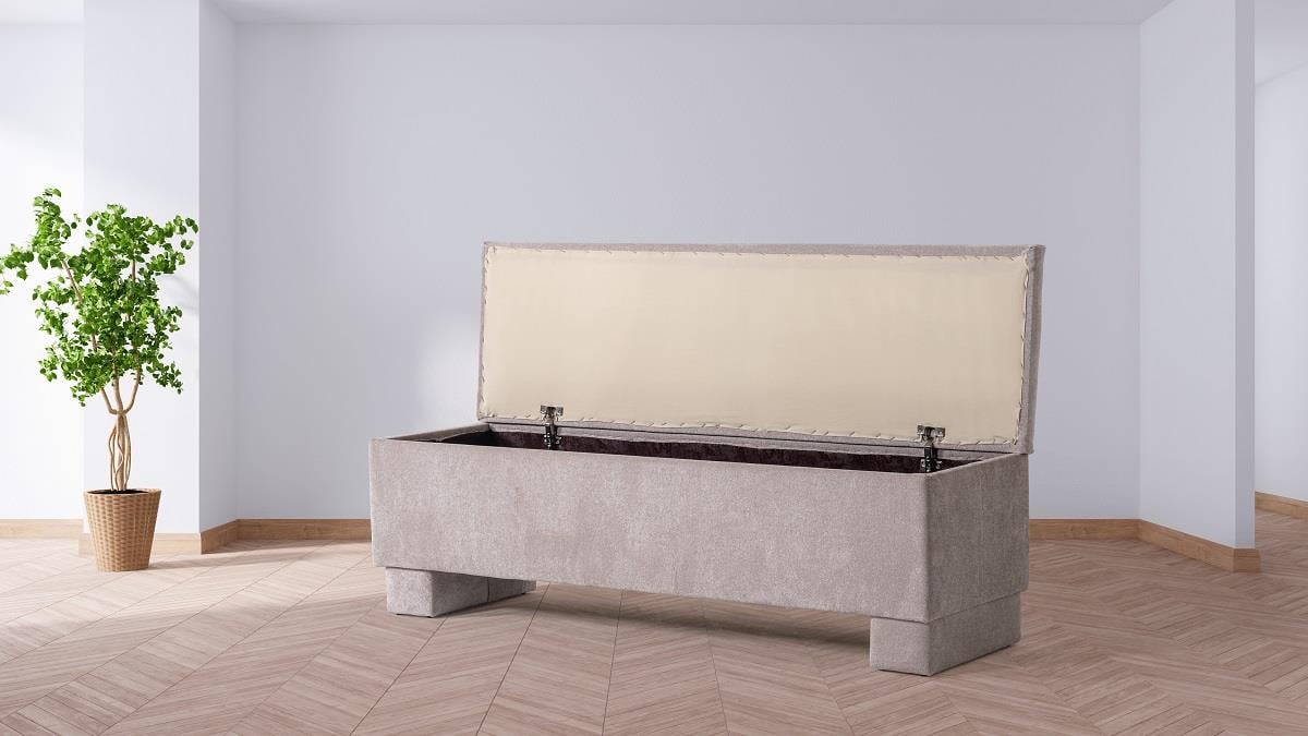 Side Lüks Sandıklı Yatak Ucu Pufu Bench