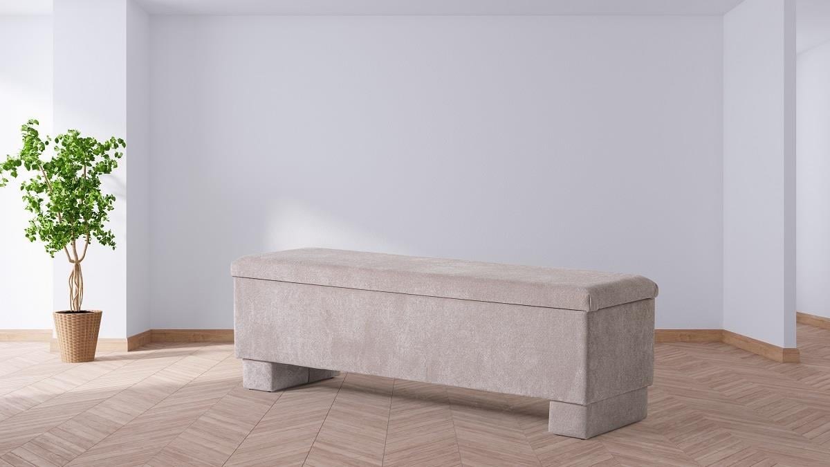 Side Lüks Sandıklı Yatak Ucu Pufu Bench