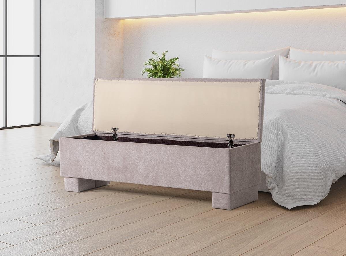 Side Lüks Sandıklı Yatak Ucu Pufu Bench