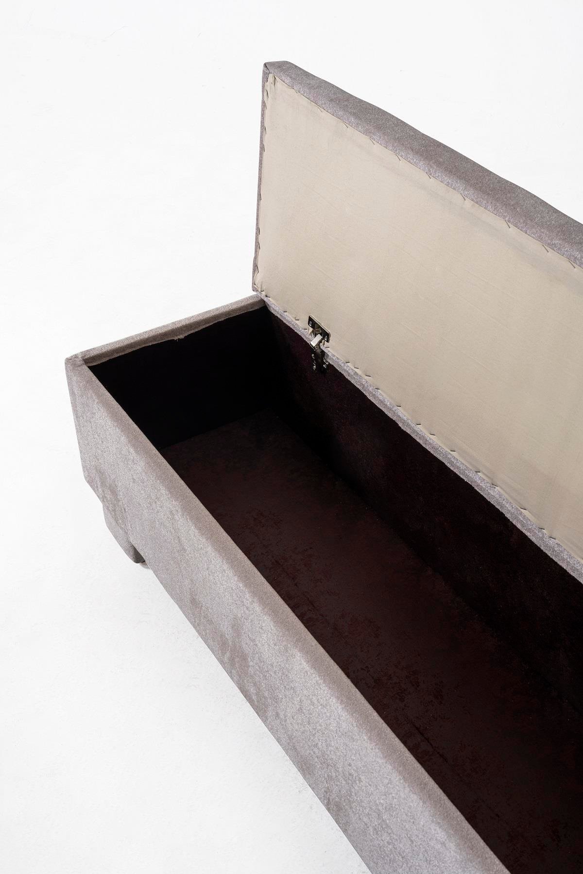 Side Lüks Sandıklı Yatak Ucu Pufu Bench