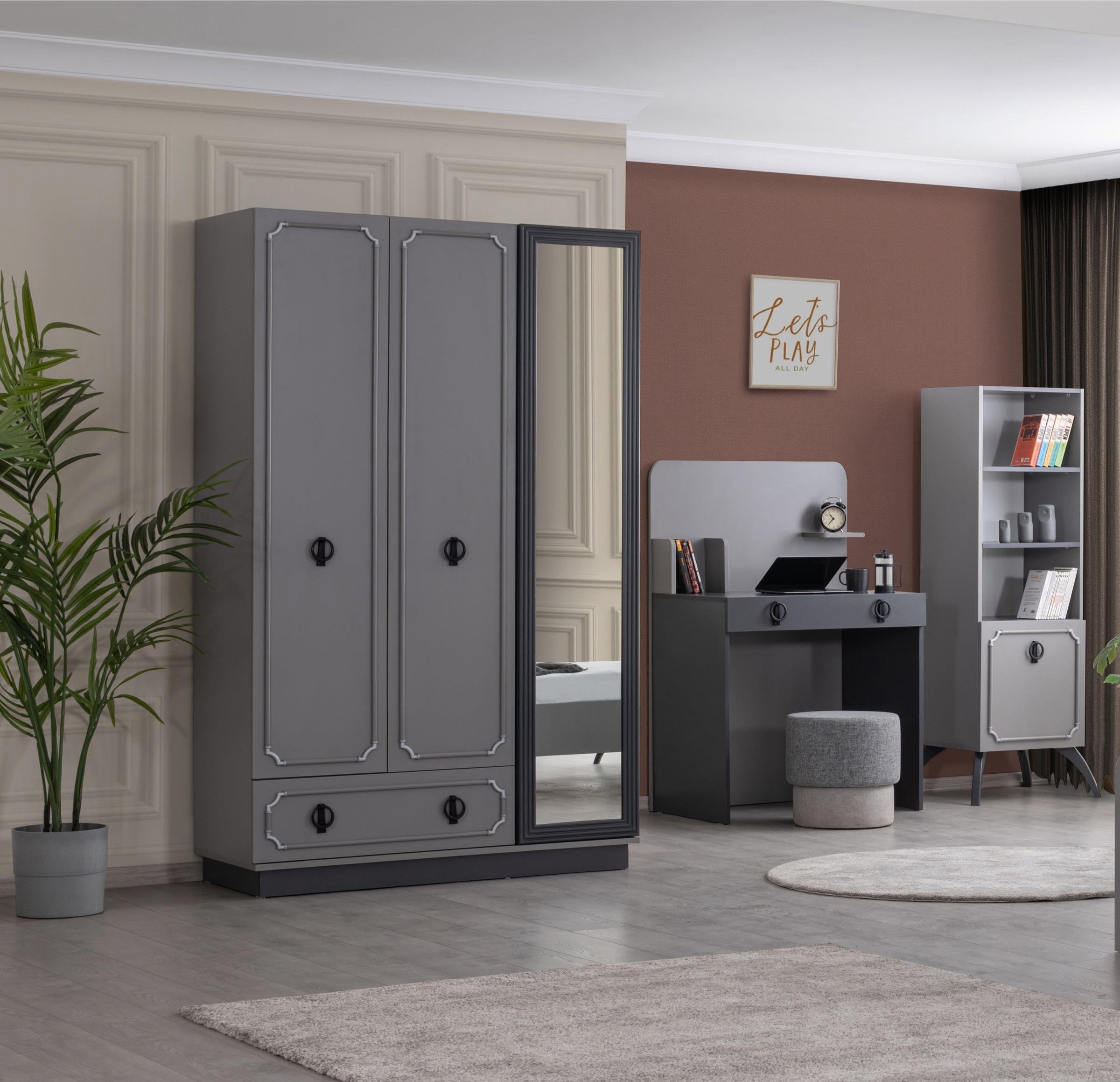 Stil Genç Odası 4 Kapılı Dolap