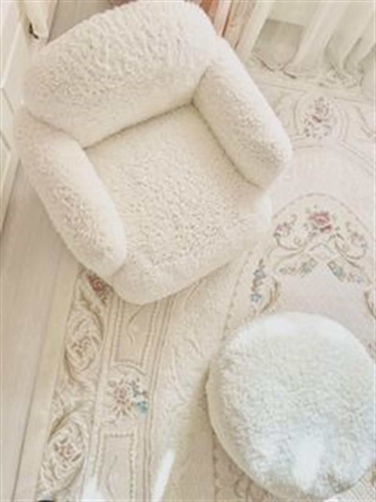 Teddy Gold Ayaklı Çocuk Koltuk ve Puf