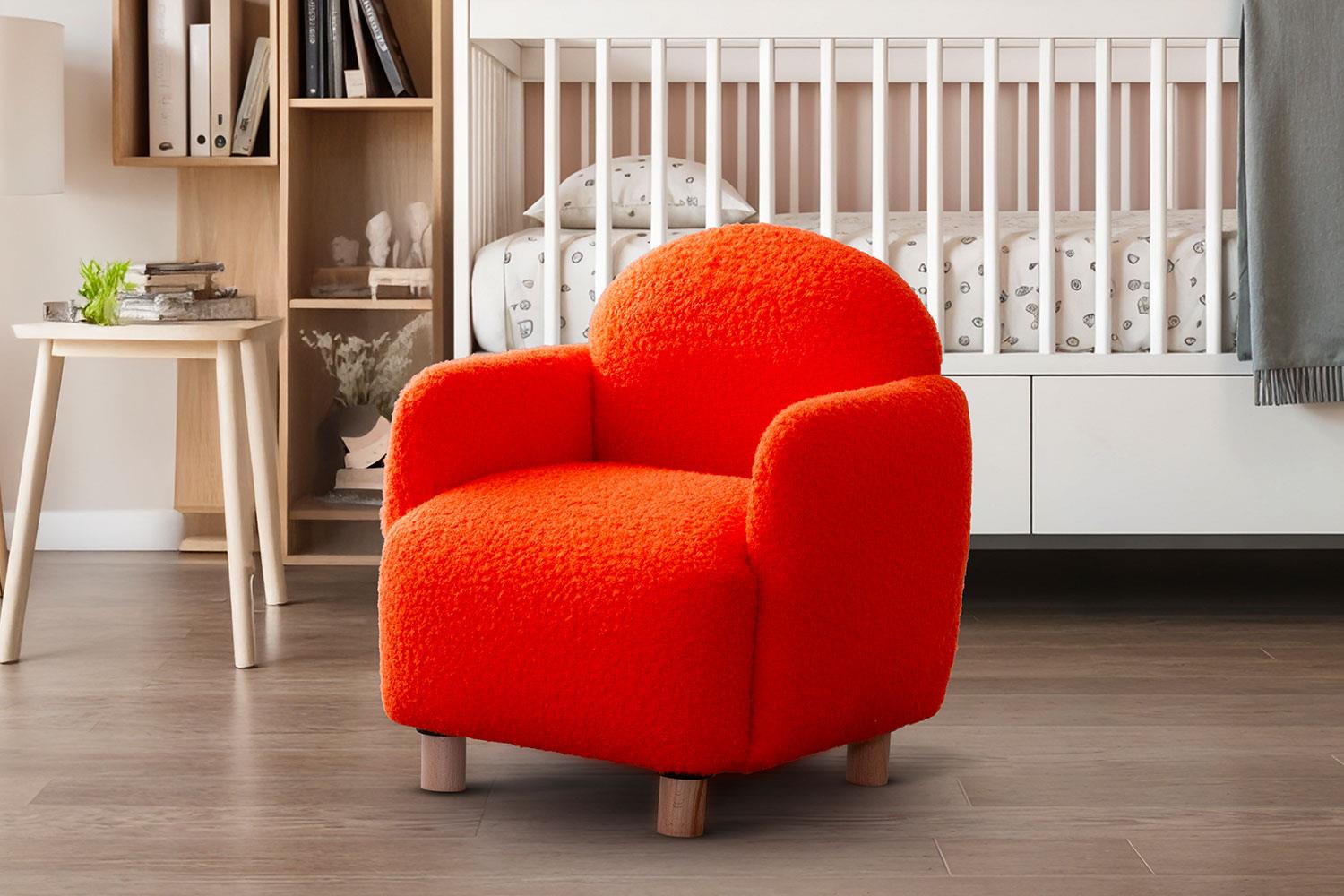 Teddy Turuncu Ahşap Ayaklı Çocuk Koltuk