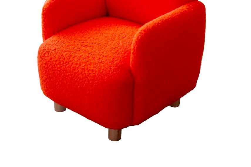 Teddy Turuncu Ahşap Ayaklı Çocuk Koltuk