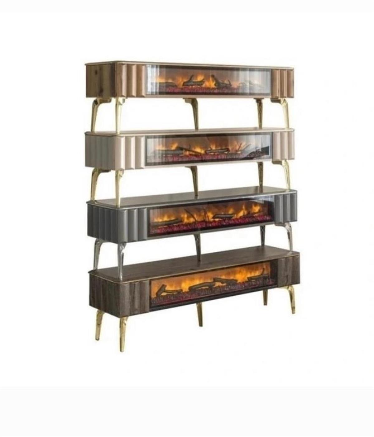 Uno Koyu Ceviz Şomineli Tv Ünitesi