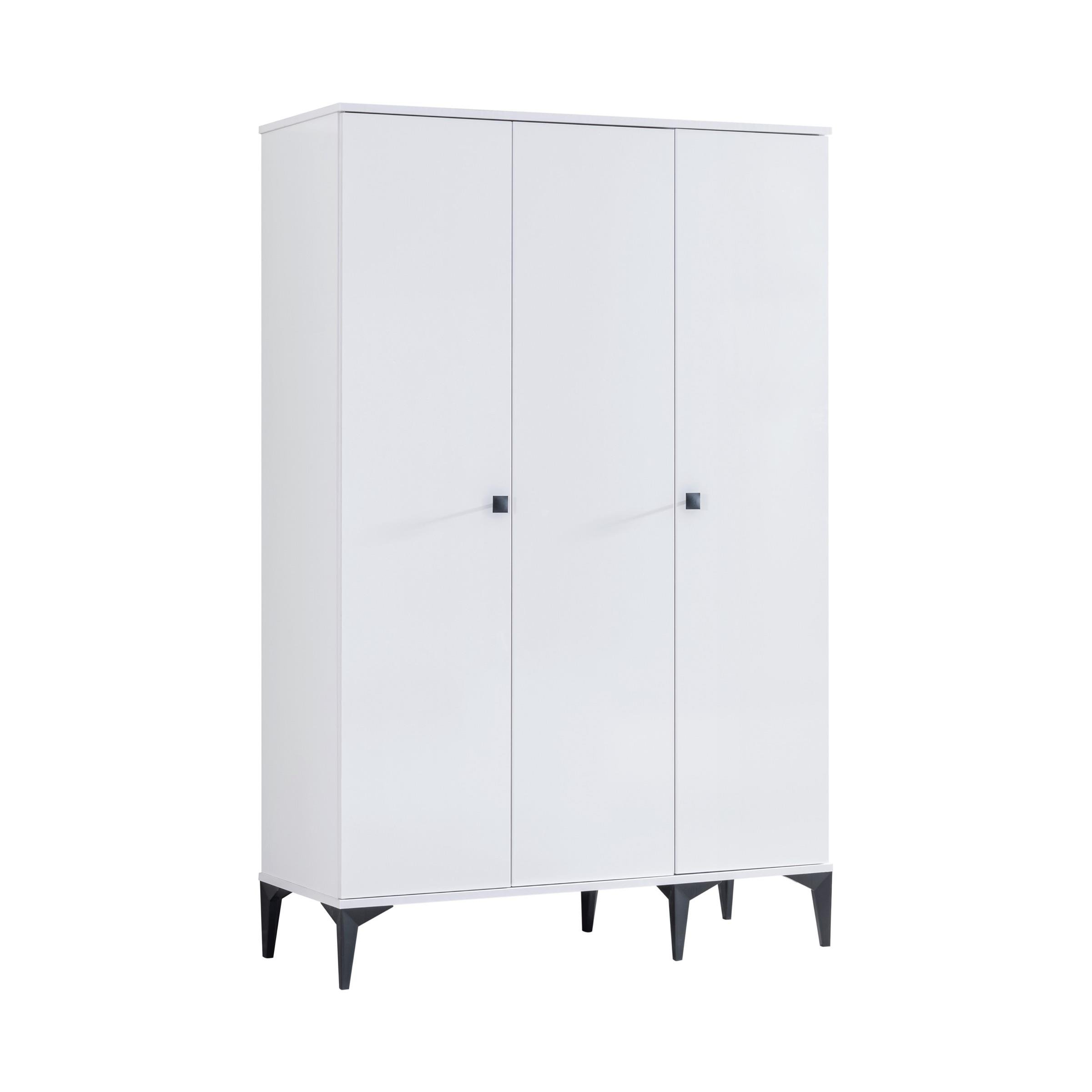 White Genç Odası 3 Kapılı Dolap