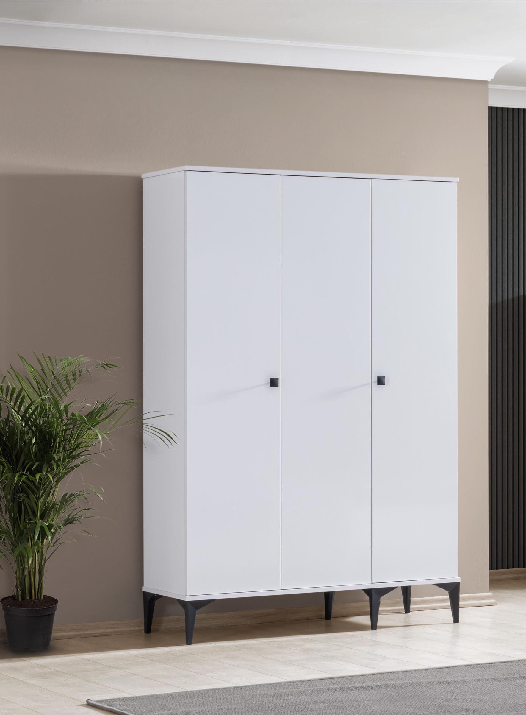 White Genç Odası 3 Kapılı Dolap