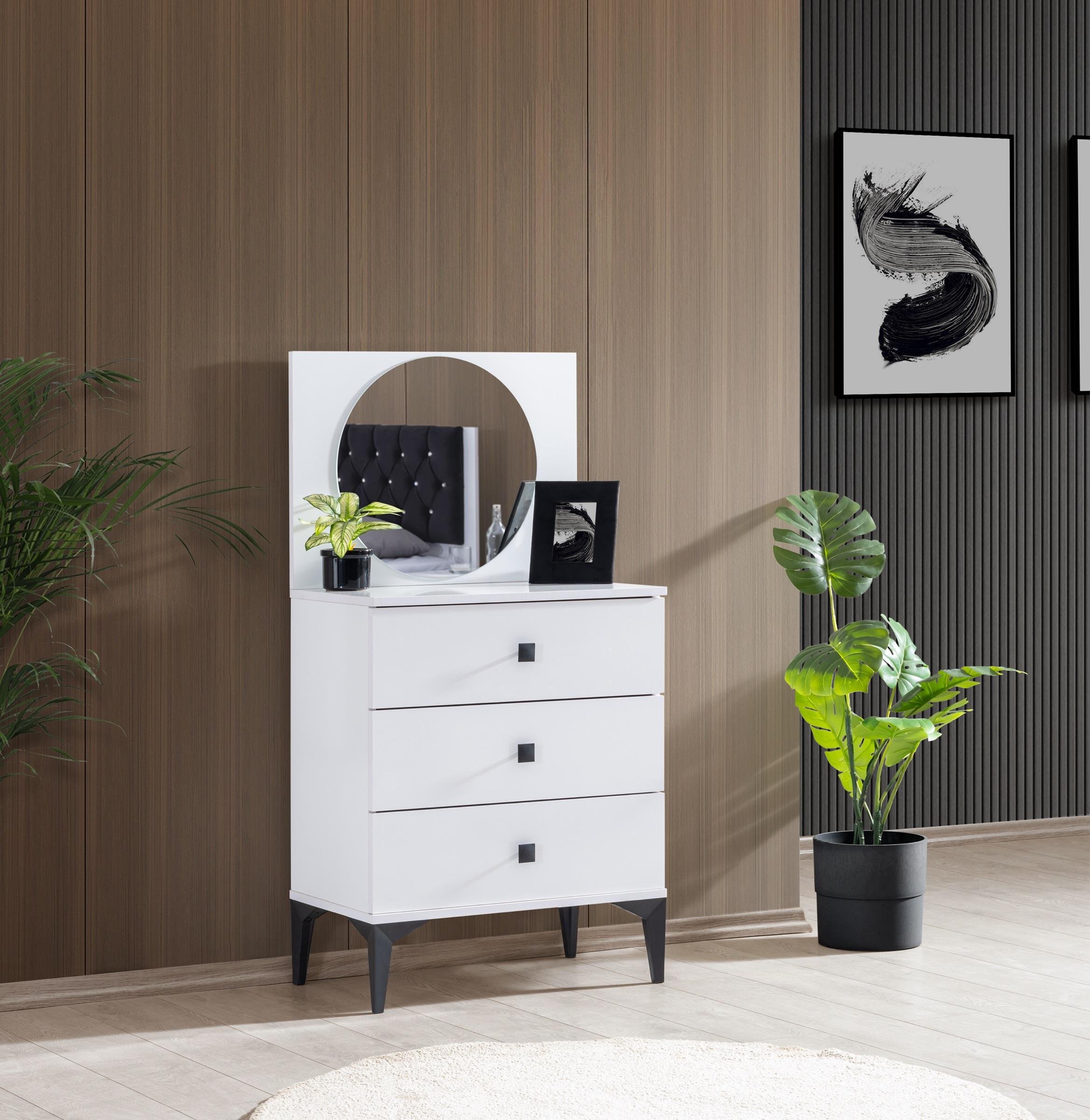 White Genç Odası 3 Kapılı Dolap