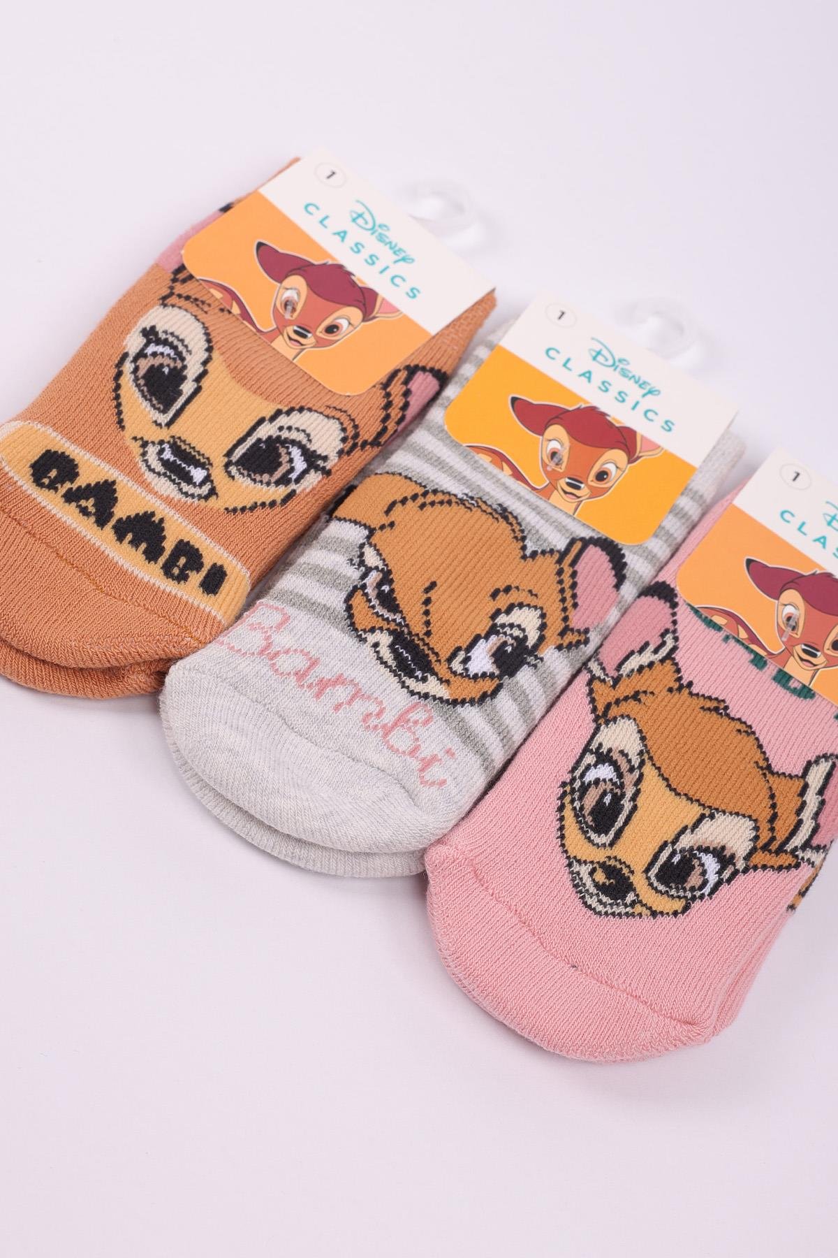 مجموعة جوارب بامبي منشفة مضادة للانزلاق للفتيات الصغيرات ASORTI