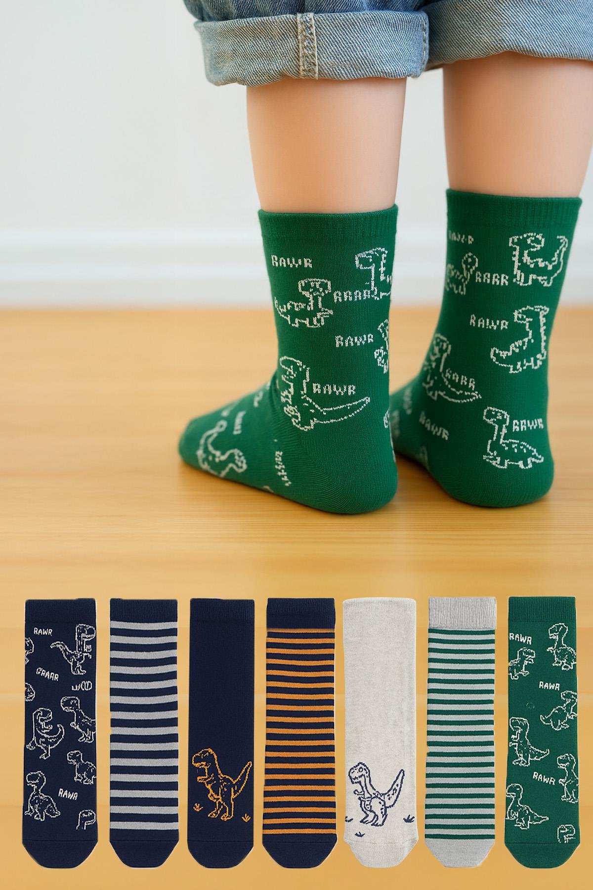 Multicolored Patterned Men's Ankle Socks ASORTİ