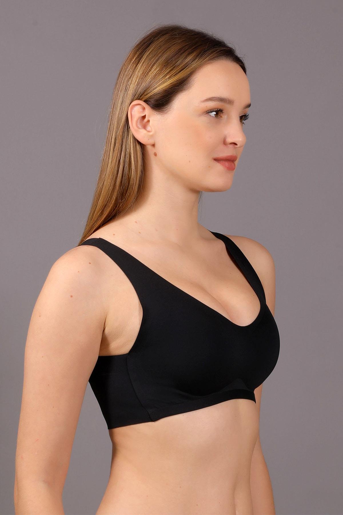 Dikişsiz Pedli Balensiz Askılı İz Yapmaz Basic Bralet SİYAH