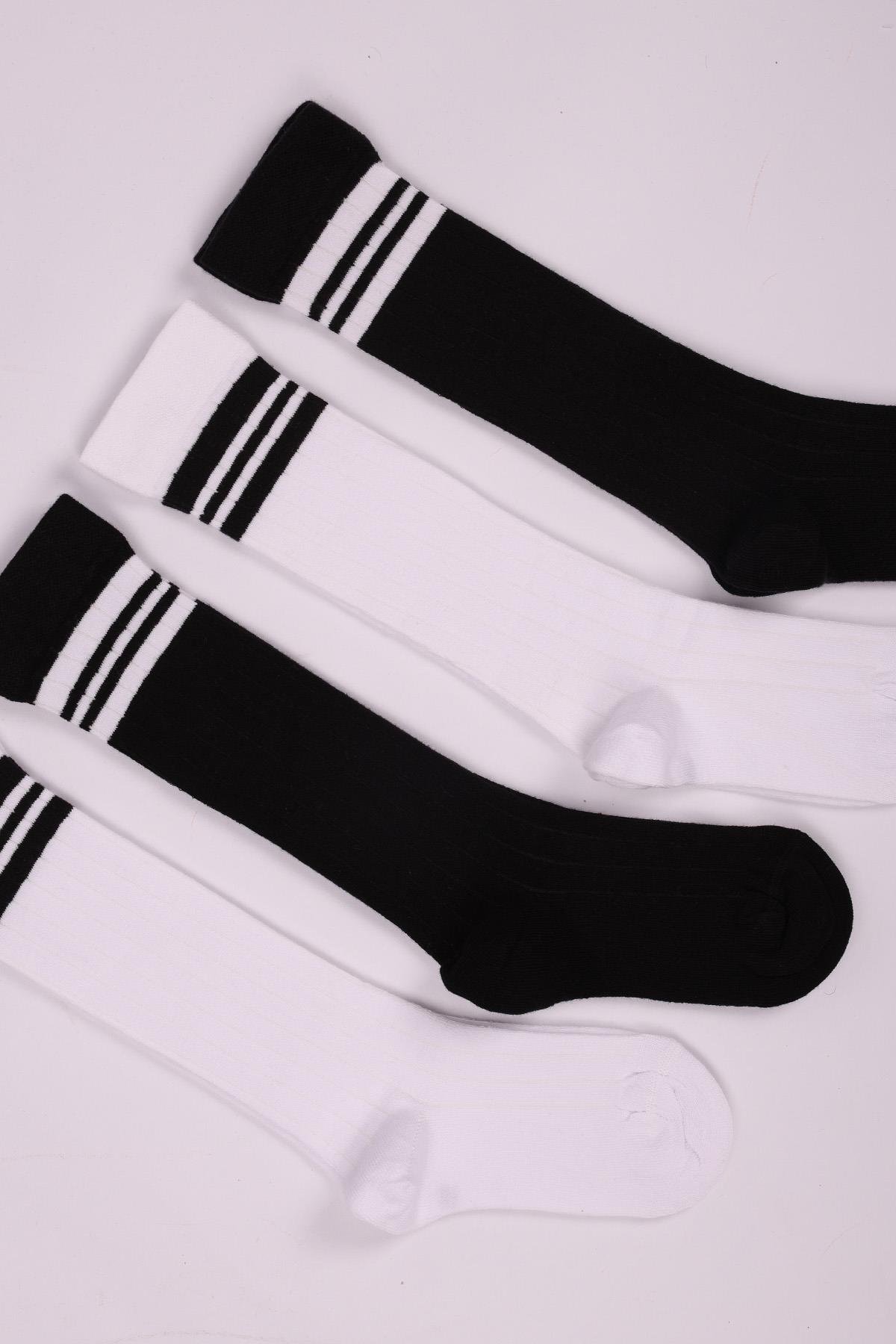 Dizaltı 4'lü Kız Çocuk Çorap Seti ASORTİ