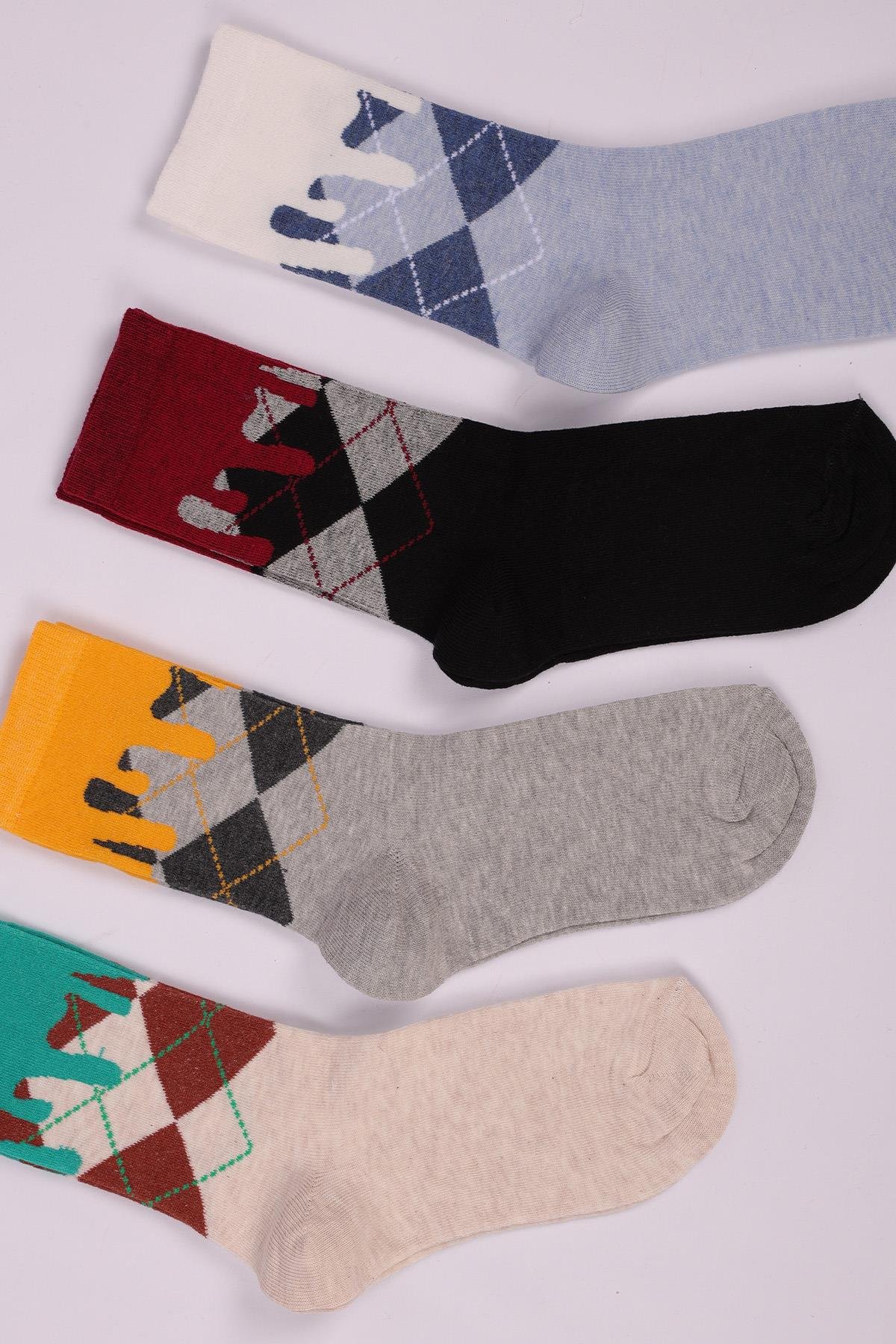 مجموعة منقوشة منقوشة مكونة من 4 جوارب للأولاد ASORTI