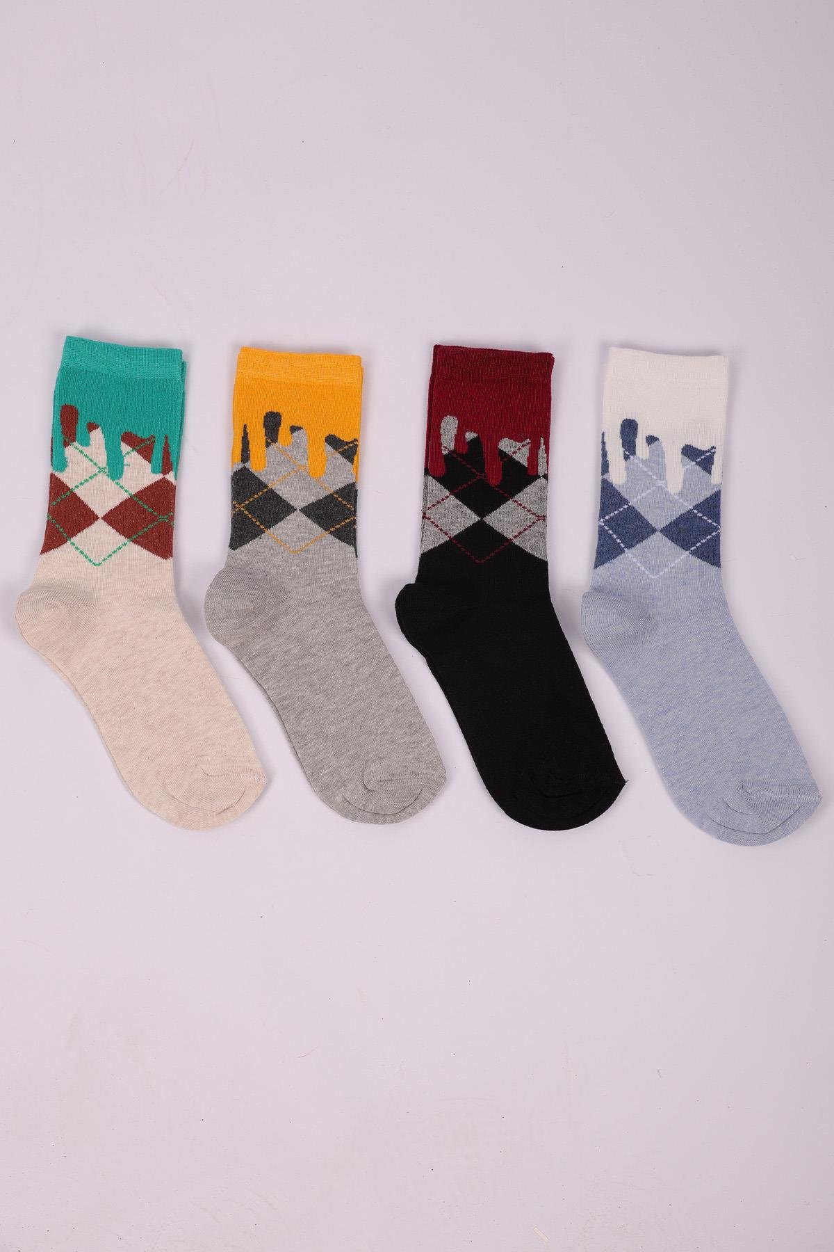 مجموعة منقوشة منقوشة مكونة من 4 جوارب للأولاد ASORTI