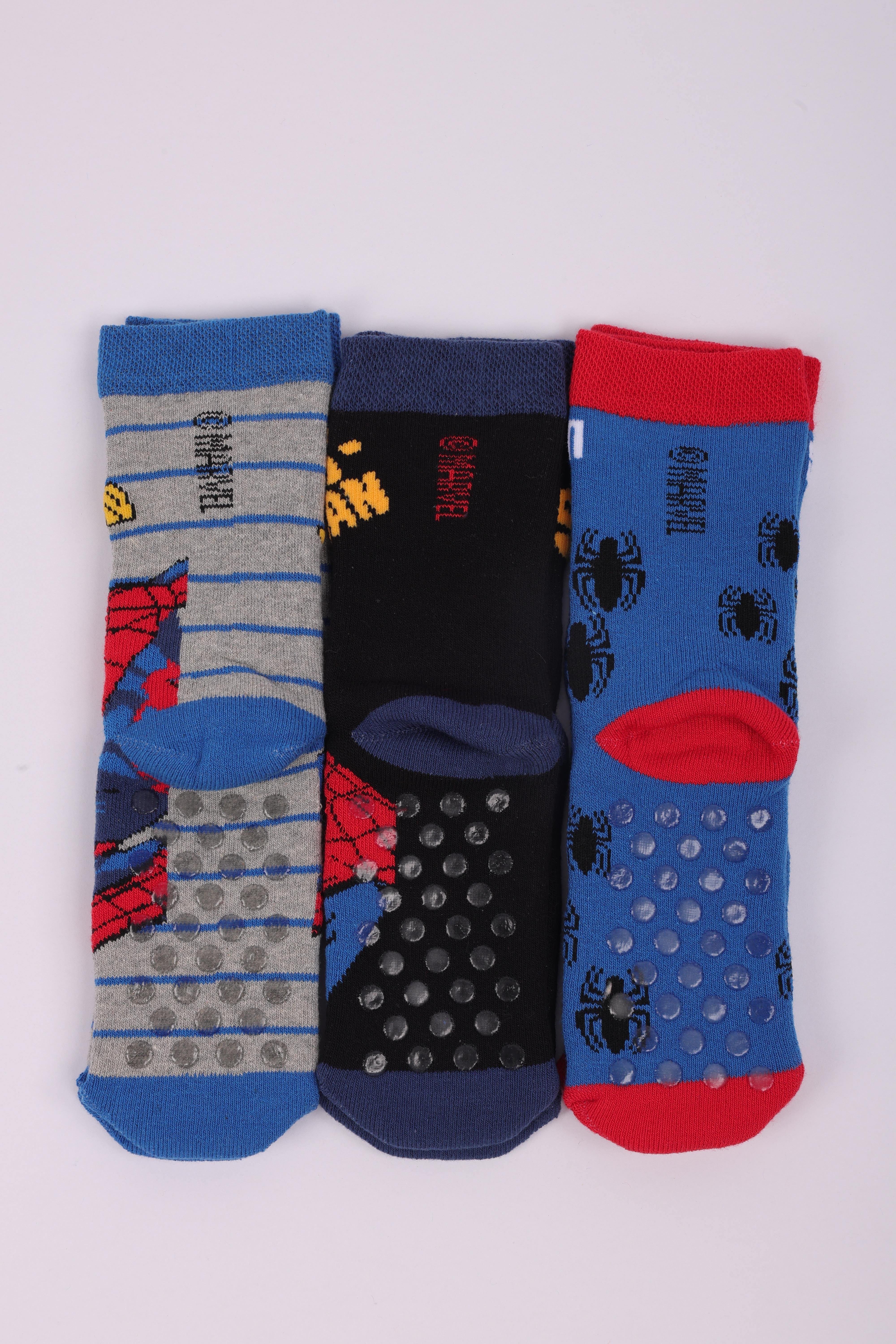 مجموعة جوارب سبايدرمان منشفة مضادة للانزلاق ASORTI