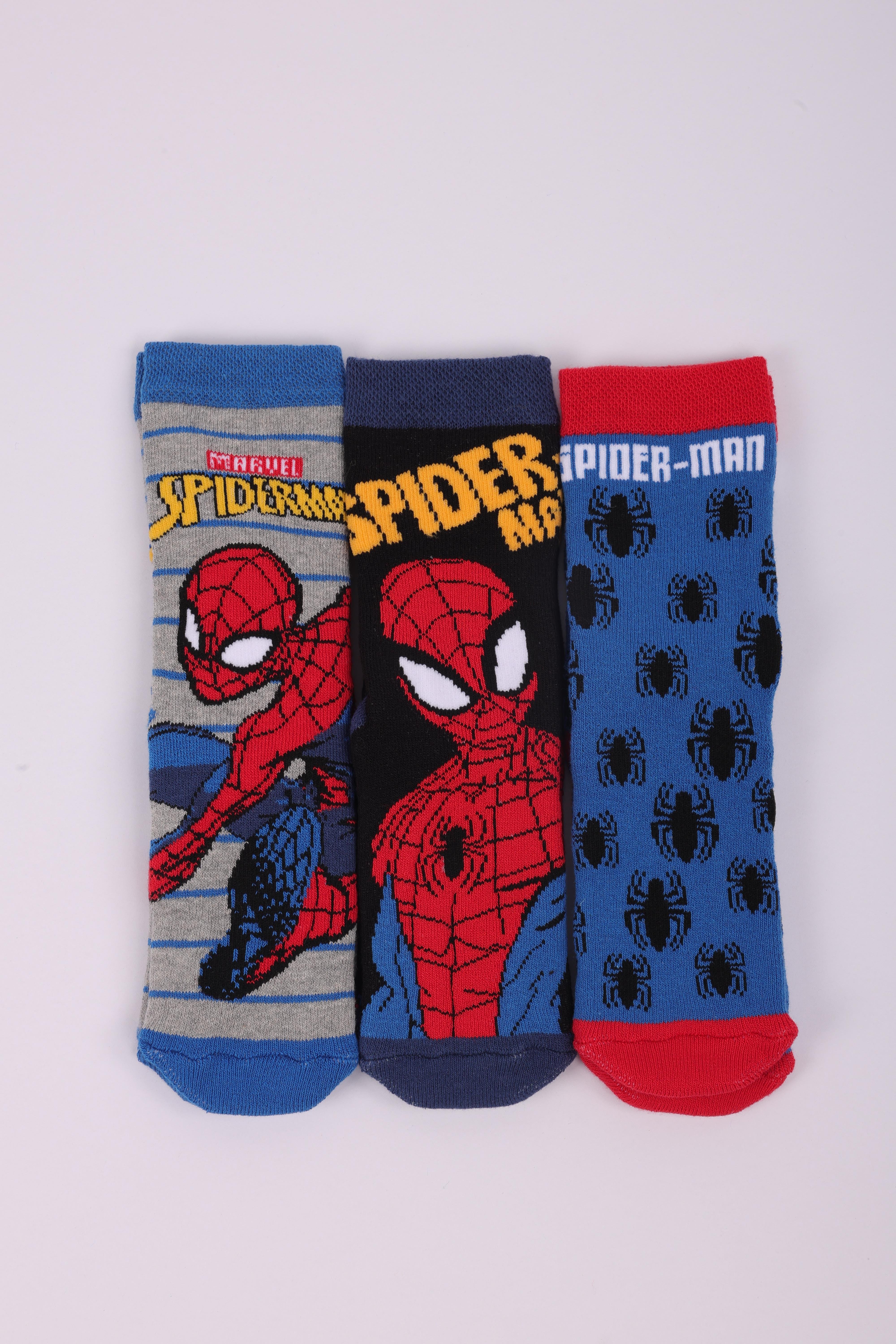 مجموعة جوارب سبايدرمان منشفة مضادة للانزلاق ASORTI