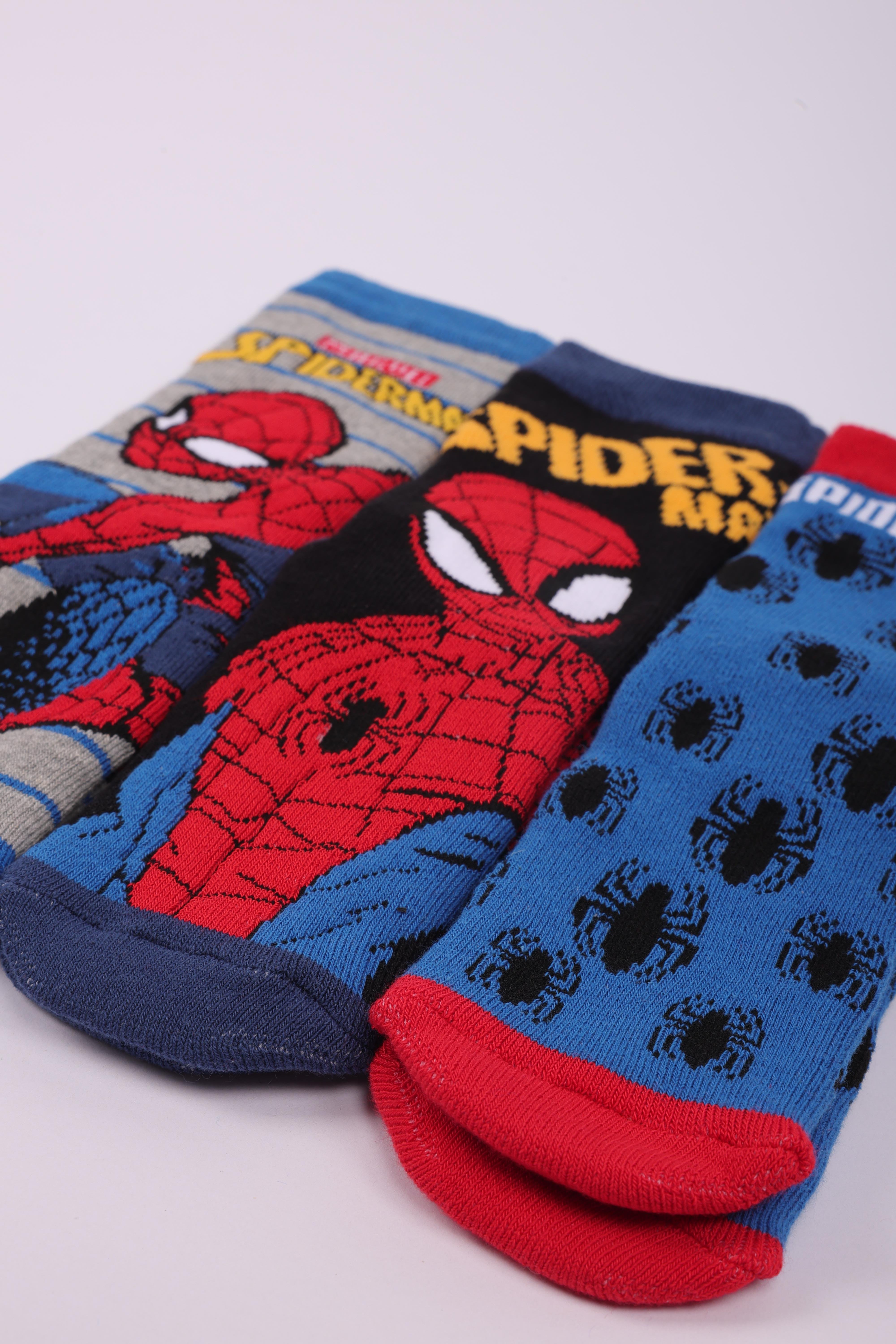 مجموعة جوارب سبايدرمان منشفة مضادة للانزلاق ASORTI