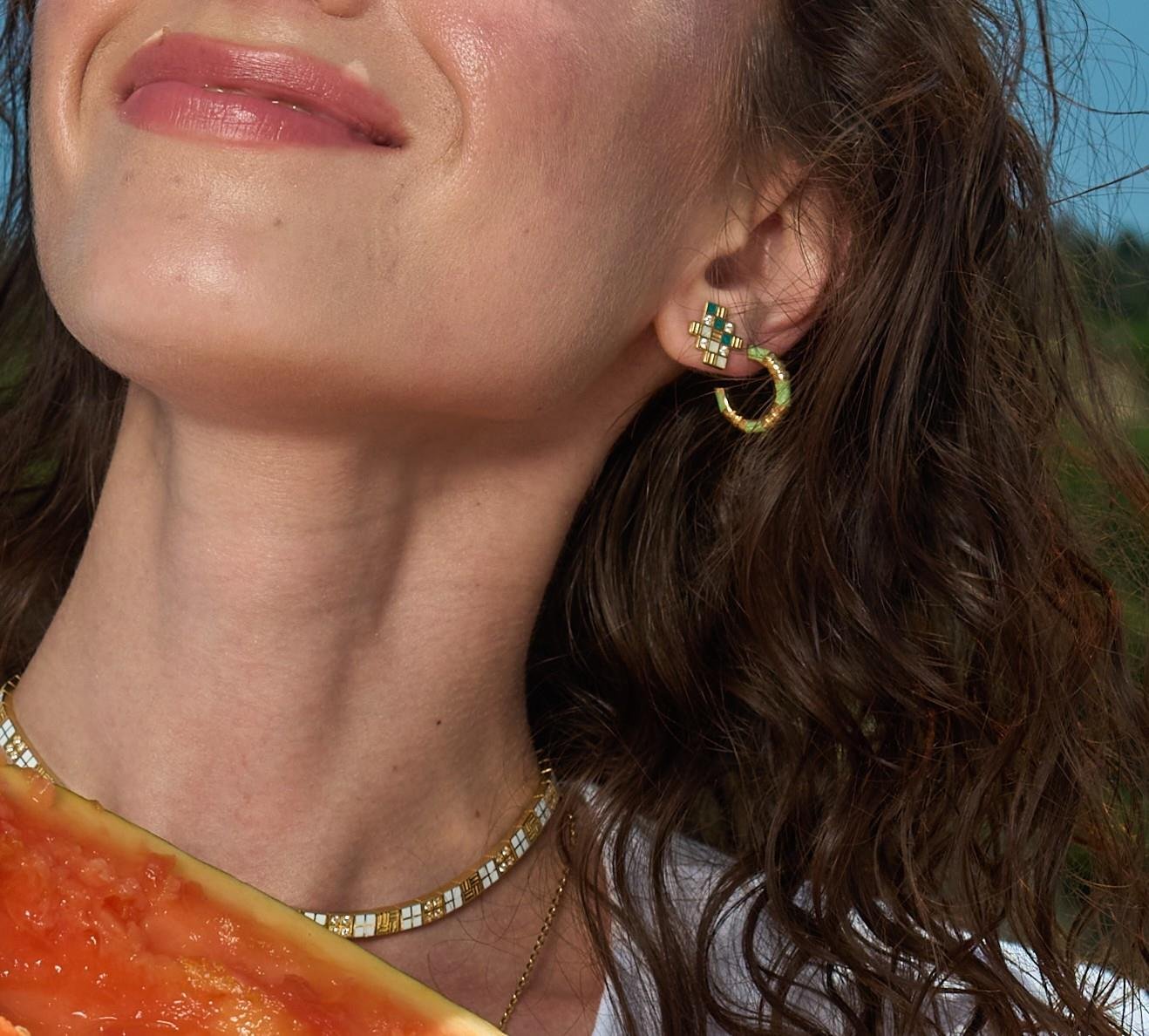 Fusion Allure Zincir Detaylı Küpe
