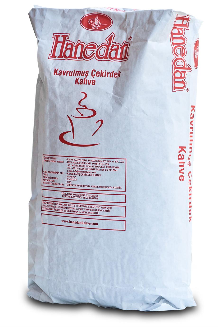 HANEDAN ORTA KAVRULMUŞ ÇEKİRDEK KAHVE 5 KG
