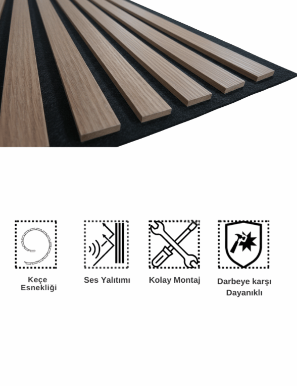  AKUSTİK DUVAR  PANELİ 50x275 cm + Ücretsiz Kaargo 