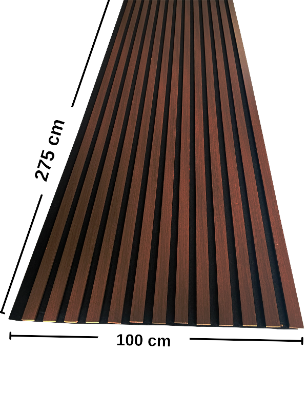 Koyu Ceviz  AKUSTİK LAMBRİ 100x275 cm