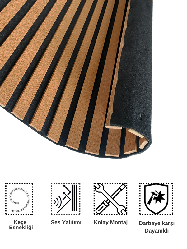 Teak AKUSTİK LAMBRİ 100x275 cm