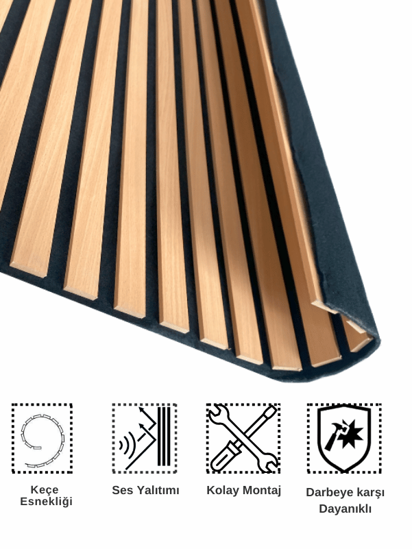 Kayın AKUSTİK LAMBRİ 100x275 cm