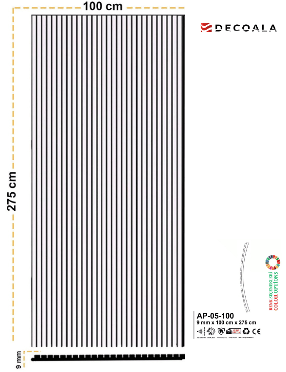 Acoustic Wall Panel- 100x275 cm