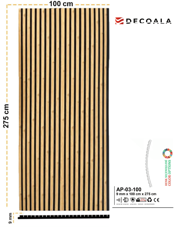 Acoustic Wall Panel- 100x275 cm