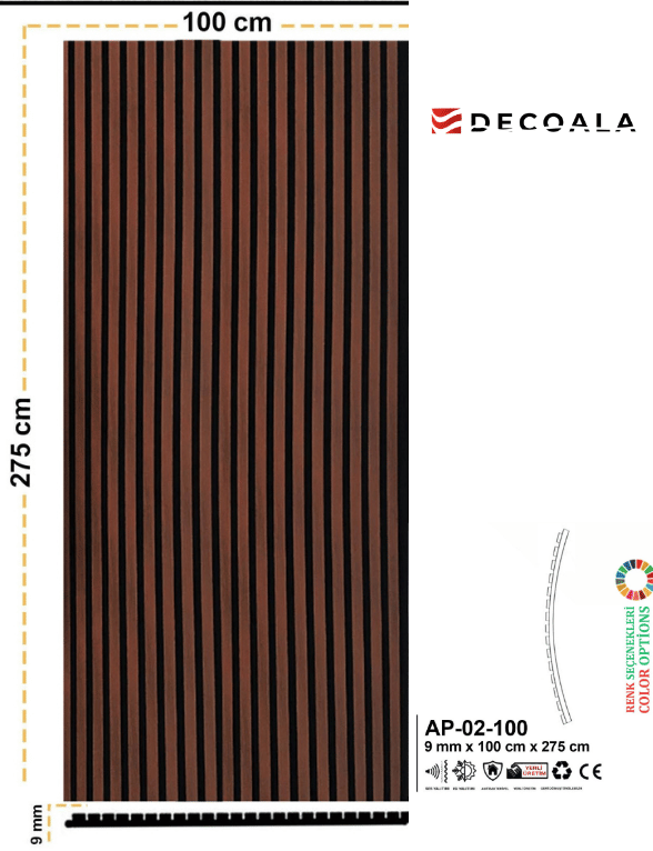 Acoustic Wall Panel- 100x275 cm