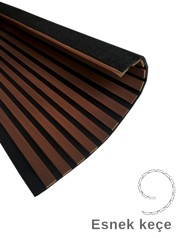 Koyu Ceviz Akustik Panel 60x275 cm